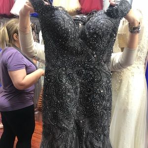 CHARCOAL GRAY PROM DRESS!!!💃🏻